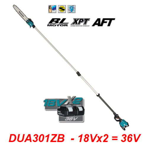  Máy cưa cành trên cao dùng 2 pin 18V Makita DUA301ZB 