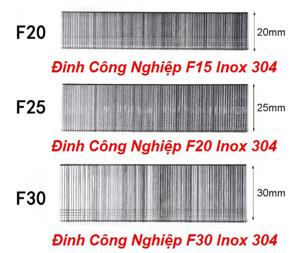  Đinh công nghiệp Meite F20 Inox 304 