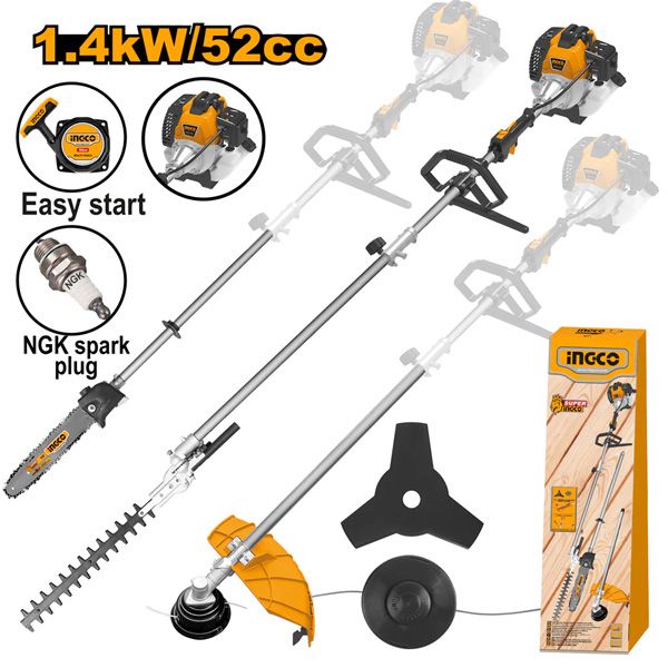  Máy cắt tỉa hàng rào đa năng dùng xăng 4 trong 1 INGCO GMT55231 