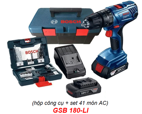  Máy khoan động lực dùng pin Bosch GSB 180-LI (06019F83K2) 