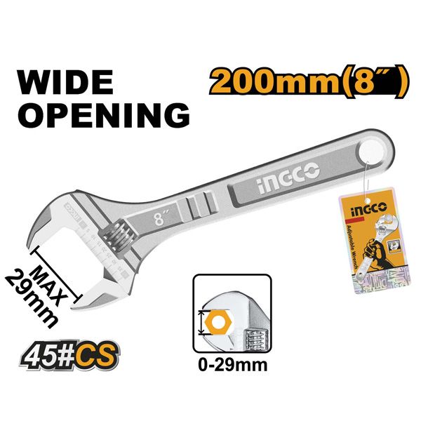  Mỏ lết 8 Inch/200mm Ingco HADW131082 