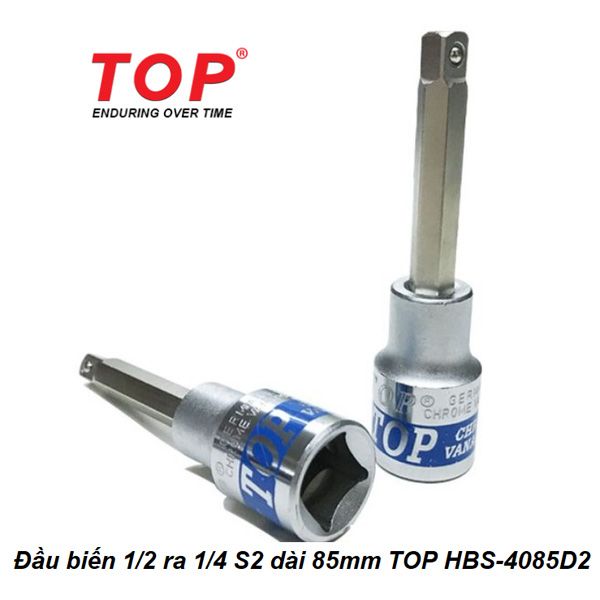  Đầu biến 1/2 ra 1/4 S2 dài 85mm xi trắng TOP HBS-4085D2 
