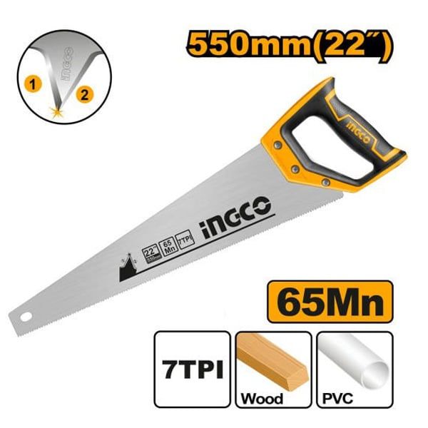  Cưa tay lá liễu 550mm Ingco HHAS08550 