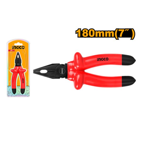 Kìm răng cách điện 1000V 180mm Ingco HICP01180 