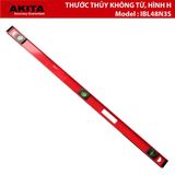  Thước thủy không có từ, hình H, có vạch chia 120cm Akita IBL48N3S 