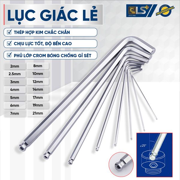  Lục giác đầu bi 21mm LS200021 