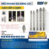  Bộ mũi khoan đa năng 4 cạnh cao cấp 5 cây LS400708 