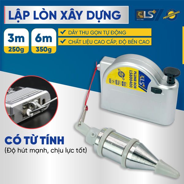  Quả dọi dây dài 6m nặng 350g LS800400 