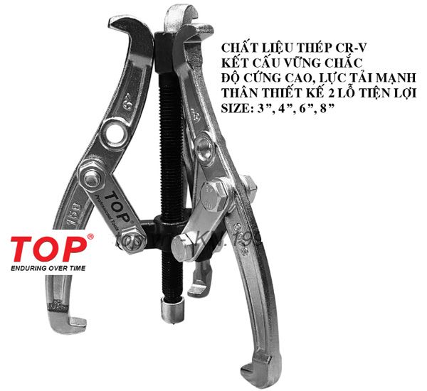  Cảo 3 chấu 6 Inch/ 150mm 2 lỗ TOP LU-3CTOP-6 