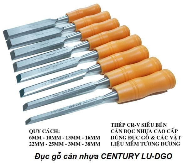  Đục gỗ cán nhựa 1-1/4 Inch/ 32mm CENTURY LU-DGO-1-1/4 