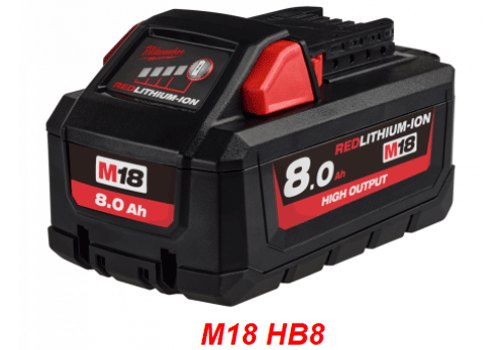  Pin 18Vx8.0Ah Milwaukee M18™ HIGH OUTPUT™ 8.0Ah (M18 HB8) 