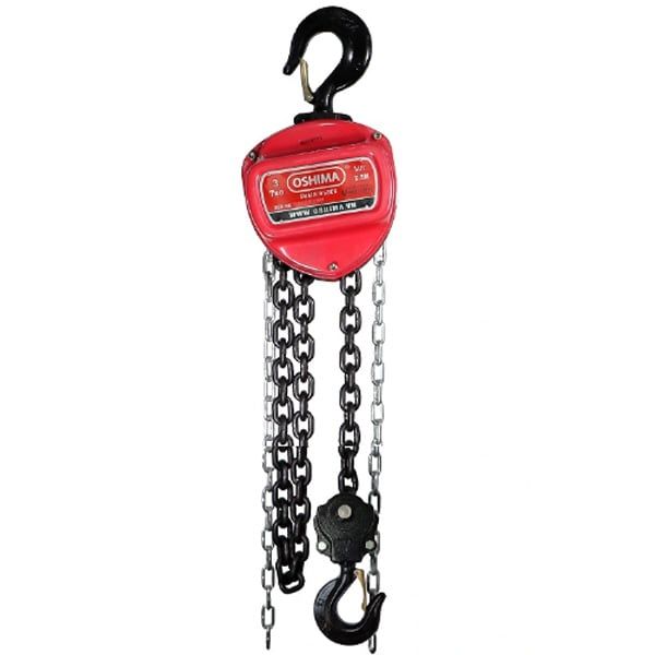  Pa lăng xích kéo tay đỏ 3.0T dài 2.5m Oshima 3T 