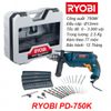 Bộ máy khoan động lực RYOBI PD-750K kèm 77 món dụng cụ