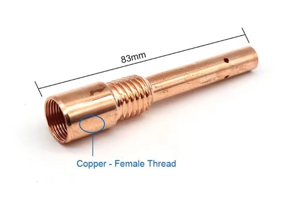  Nối bép súng hàn MIG P500 đồng đỏ ren trong Riland NB500 