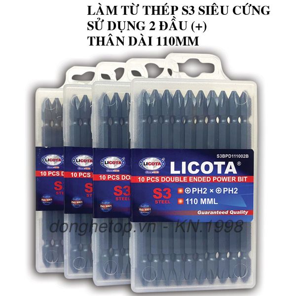  Mũi vít 2 đầu xanh dài PH2x110mm LICOTA S3BPD111002B 