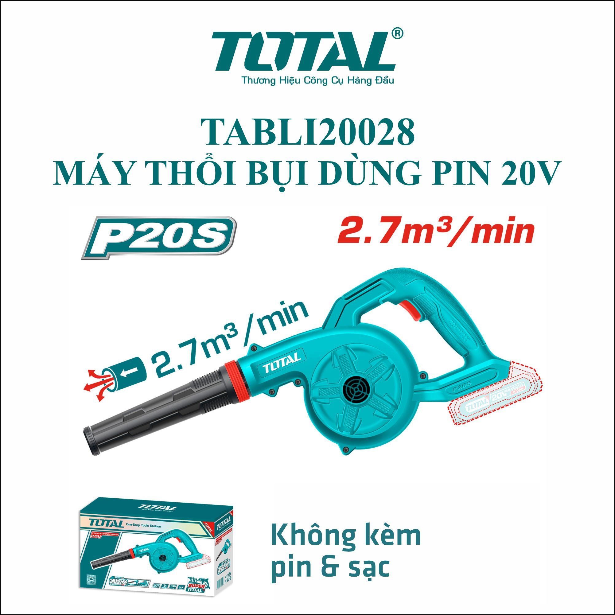  Máy thổi bụi dùng pin 20V Total TABLI20028 