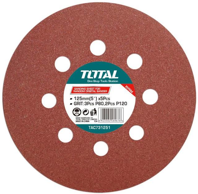  Giấy nhám tròn 125mm Total TAC731251 