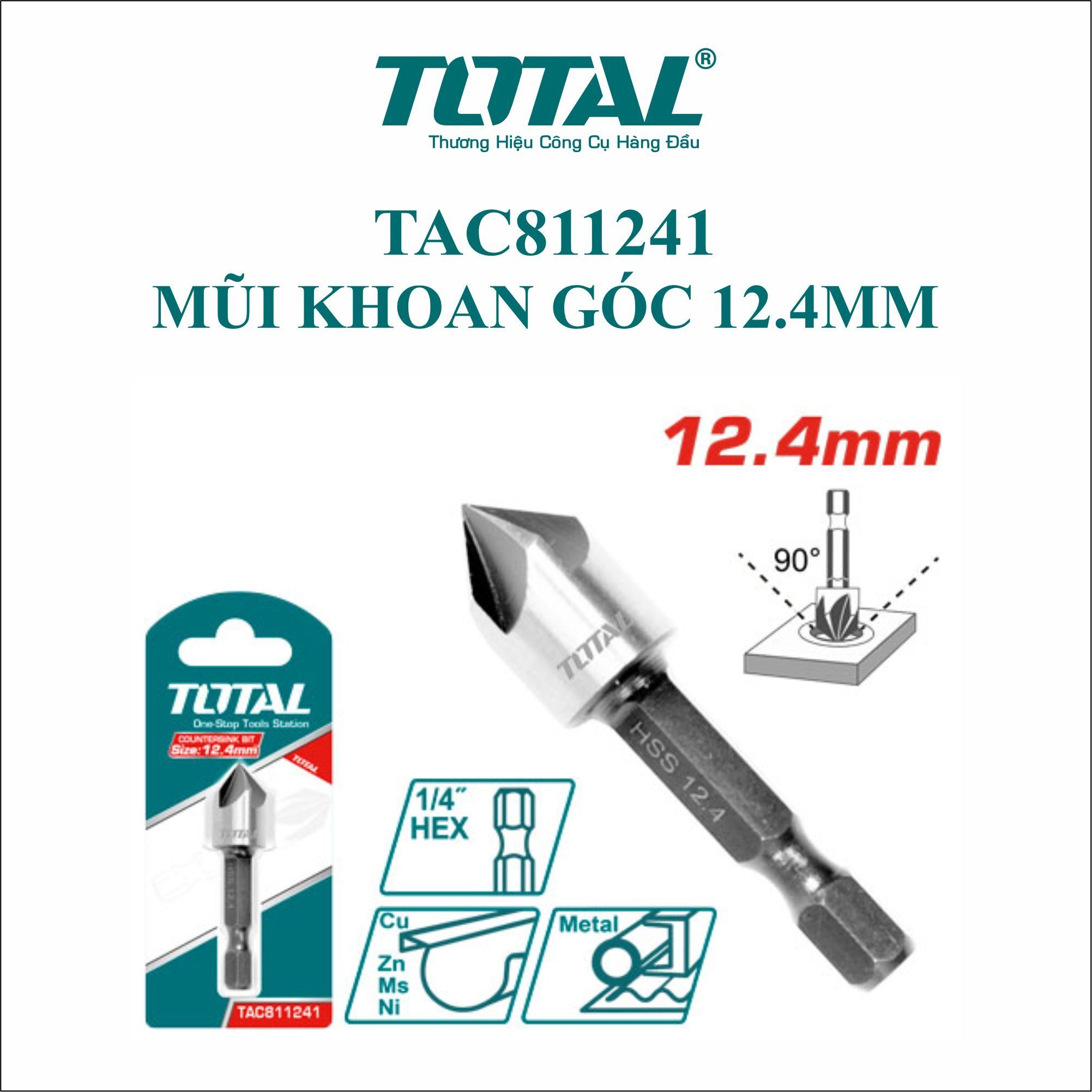  Mũi khoan góc 12.4mm Total TAC811241 