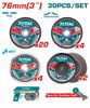 Bộ 30 đĩa cắt và mài 76mm Total TAC97630