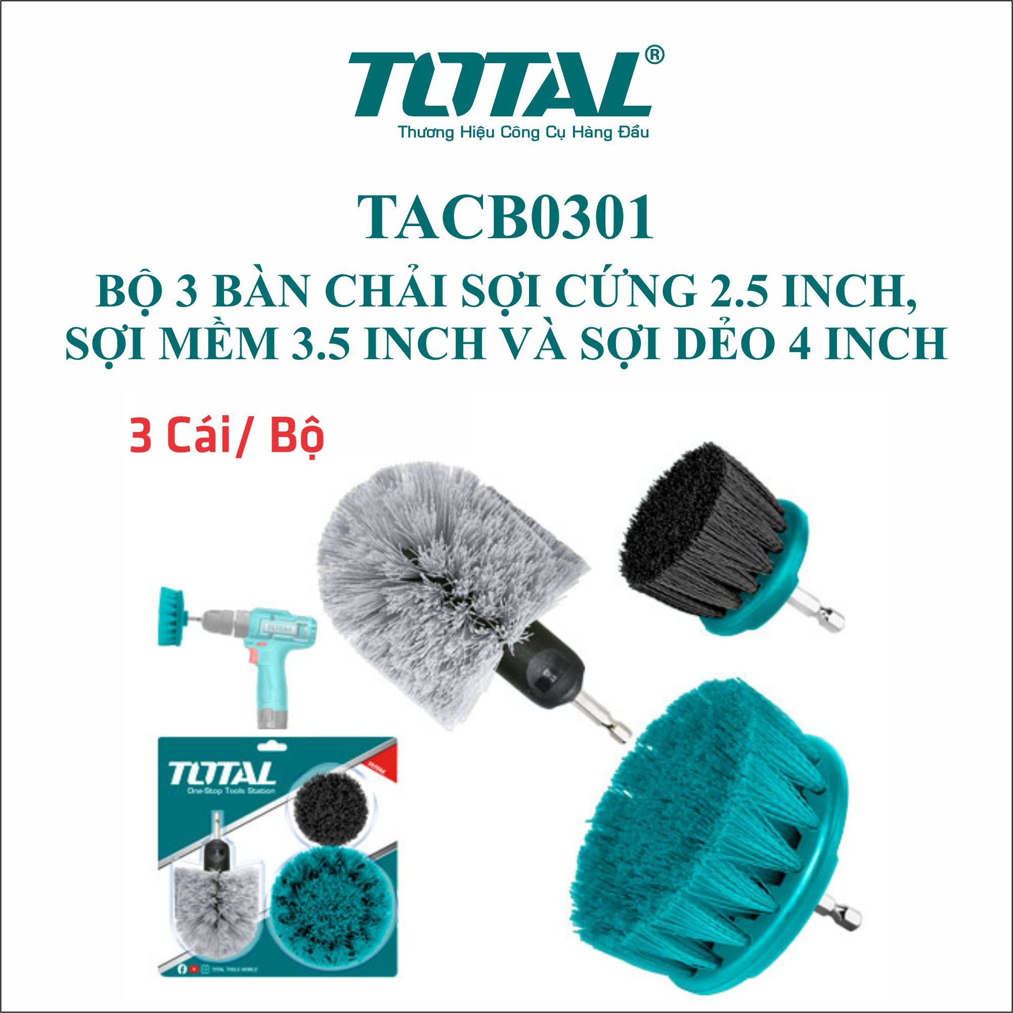  Bộ 3 bàn chải sợi làm sạch Total TACB0301 