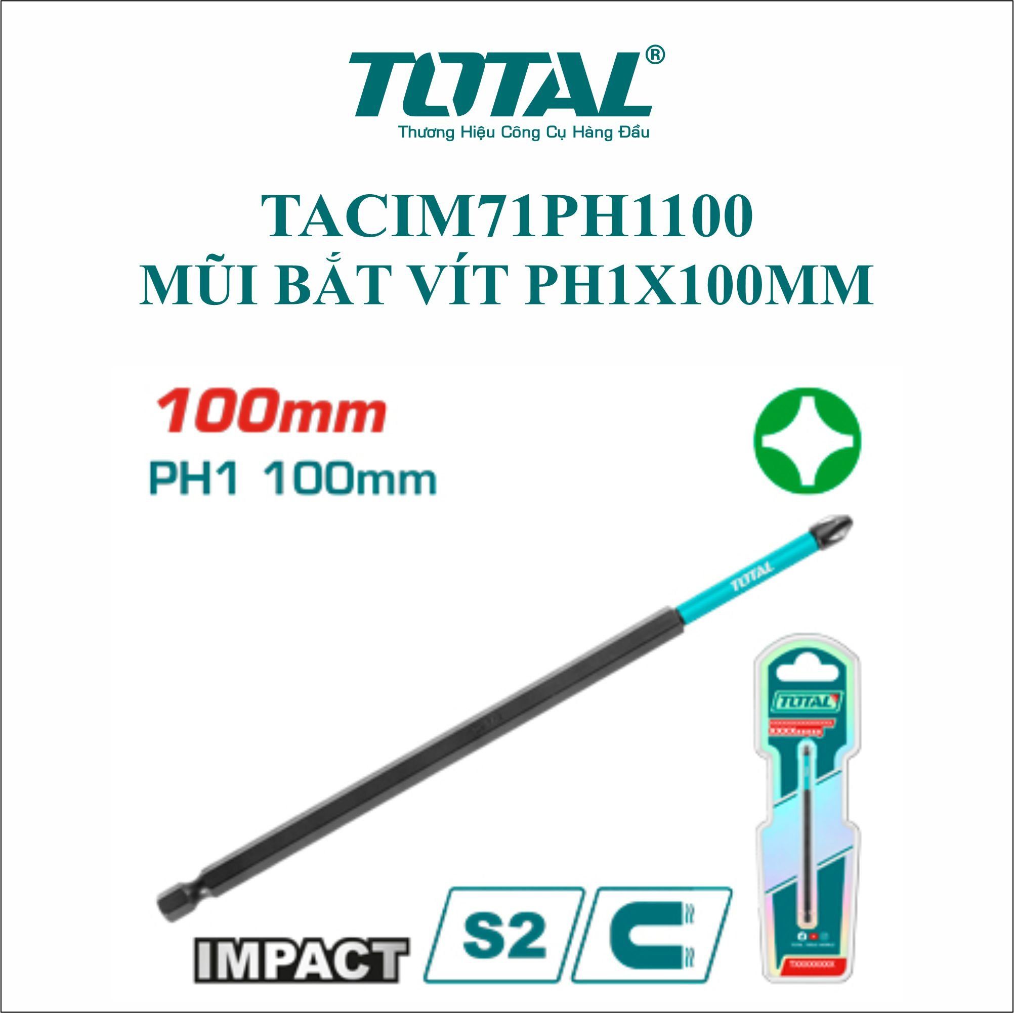  Mũi bắt vít PH1x100mm Total TACIM71PH1100 