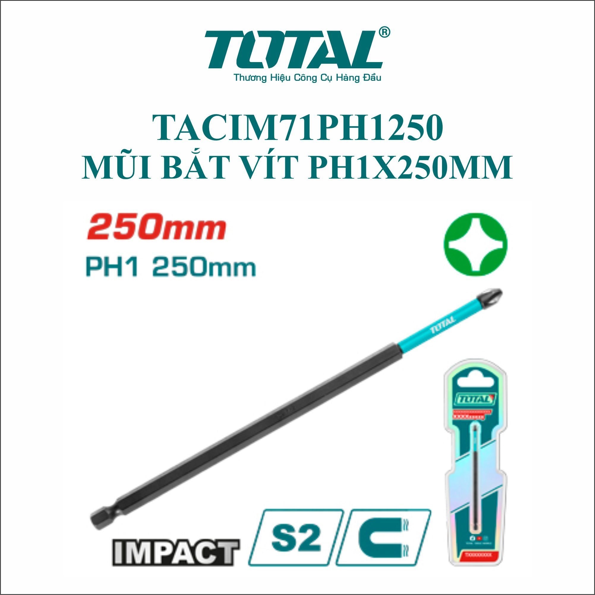  Mũi bắt vít PH1x250mm Total TACIM71PH1250 