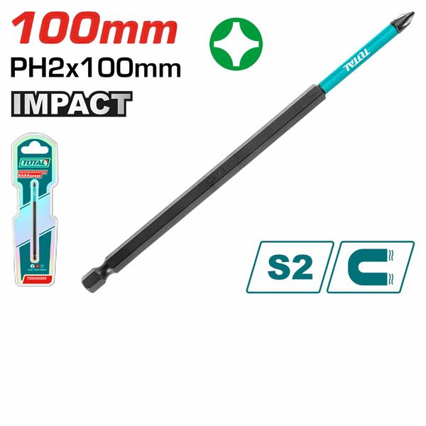  Mũi bắt vít PH2x100mm Total TACIM71PH2100 