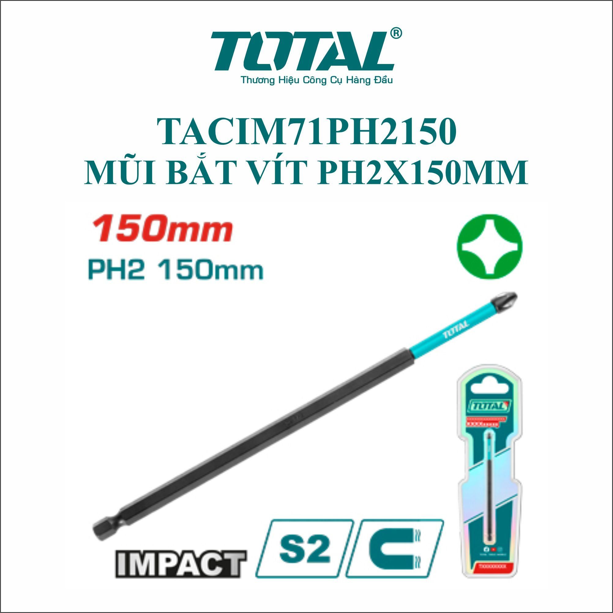  Mũi bắt vít PH2x150mm Total TACIM71PH2150 