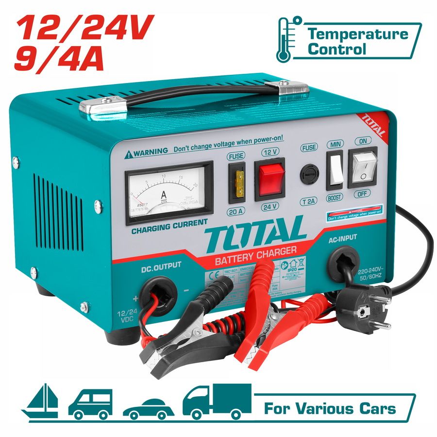  Máy sạc bình 12/24V Total TBC1601 