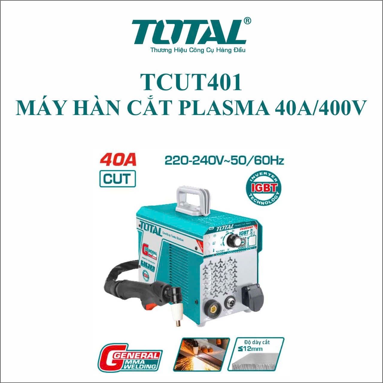  Máy hàn cắt plasma 40A/400V Total TCUT401 