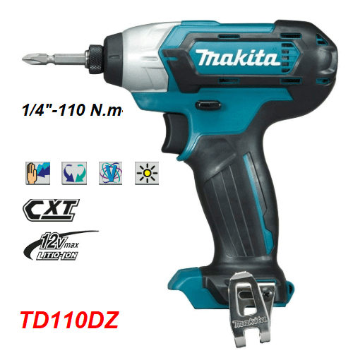  Máy vặn vít động lực dùng pin 12V max Makita TD110DZ 