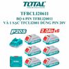 Bộ 6 pin và 1 sạc P20S 20Vx2.0Ah Total TFBCLI20611