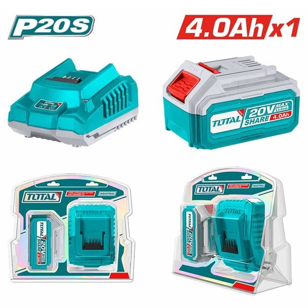  Bộ 1 pin và 1 sạc P20S 20Vx4.0Ah Total TFBCPK1214 
