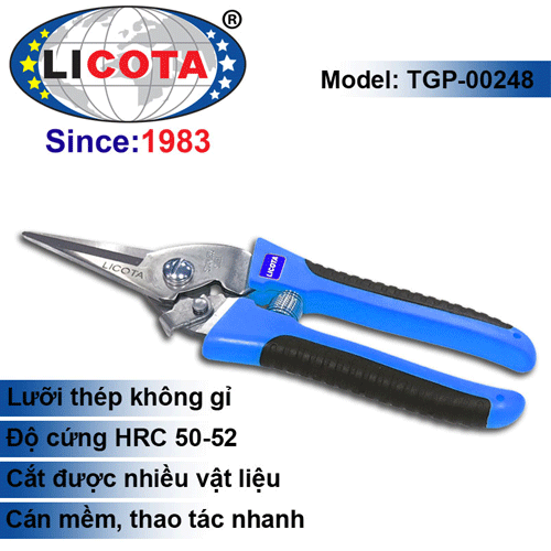  Kéo cắt cành kiểu Anh 8" mỏ nhọn LICOTA TGP-00248 