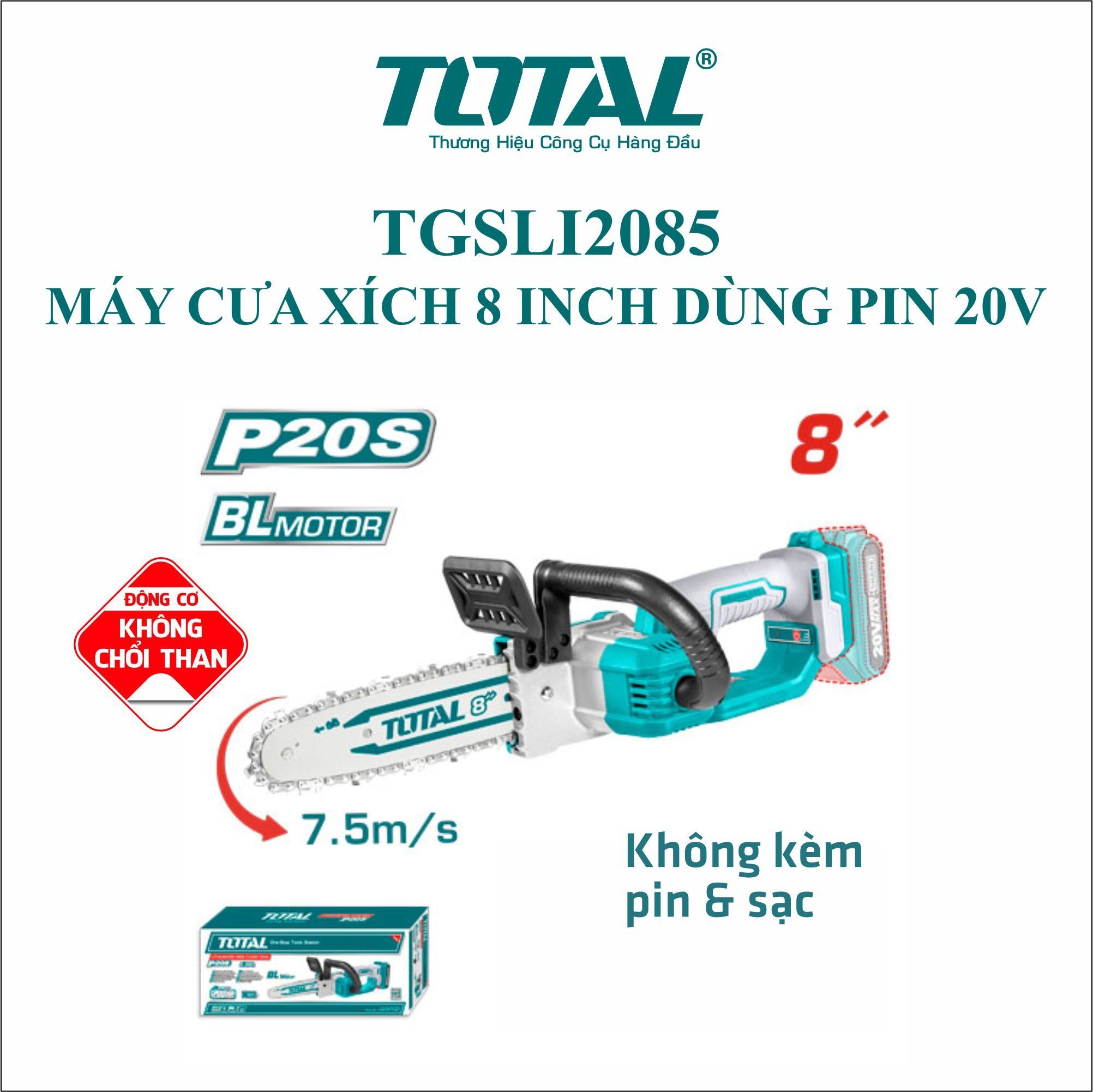  Máy cưa xích dùng pin 20V Total TGSLI2085 