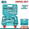  Bộ 38 món và 1 máy vặn vít dùng pin 4V Total THKTHP10386 