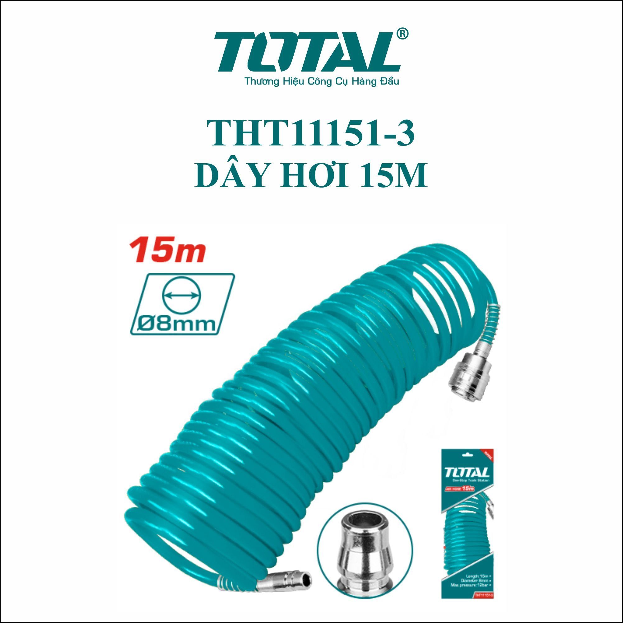  Dây hơi xoắn 15m Total THT11151-3 