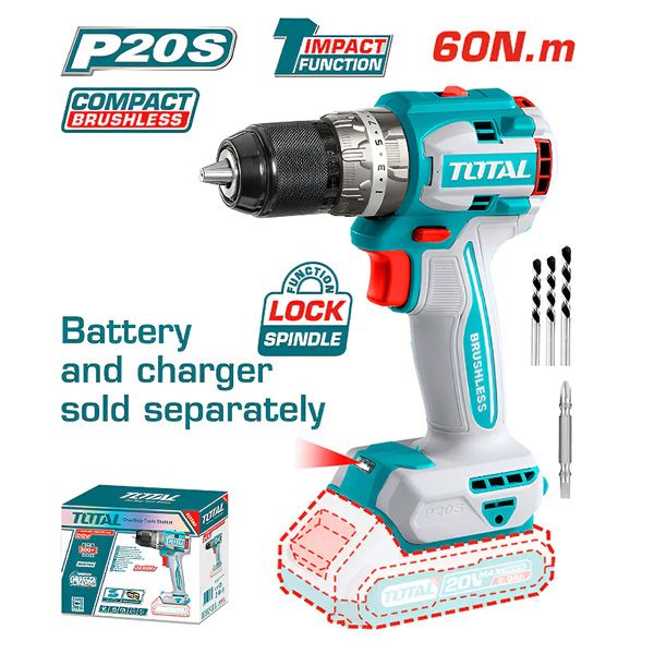  Máy khoan động lực dùng pin 20V Total TIDLI206021 