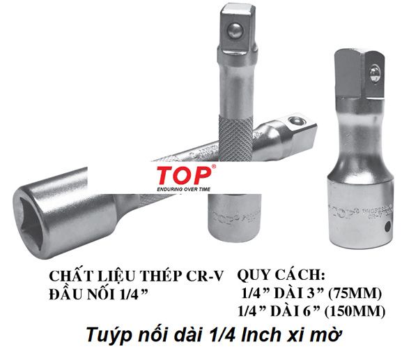  Tuýp nối dài 1/4 Inch dài 3 Inch xi mờ TOP TNXM1403 