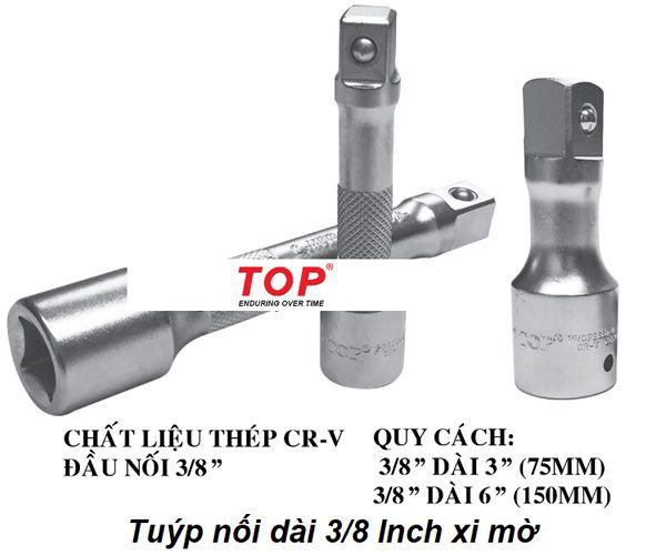  Tuýp nối dài 3/8 Inch dài 6 Inch xi mờ TOP TNXM3806 