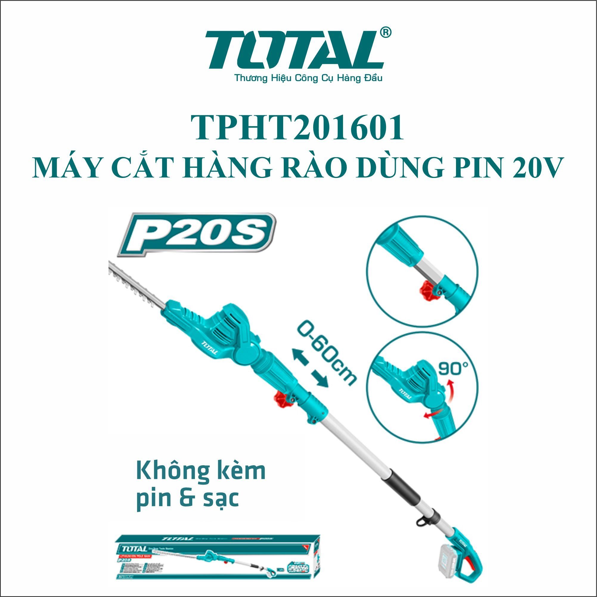  Máy tỉa hàng rào dùng pin 20V Total TPHT201601 (Solo) 