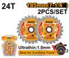Bộ 2 lưỡi cưa TCT siêu mỏng 185mmx24T INGCO TSB1853
