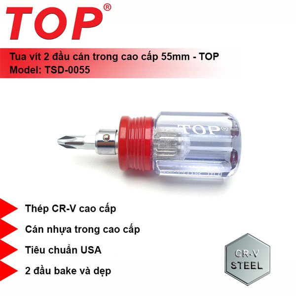  Tua vít cán trong 2 đầu 6x55mm TOP TSD-0055 