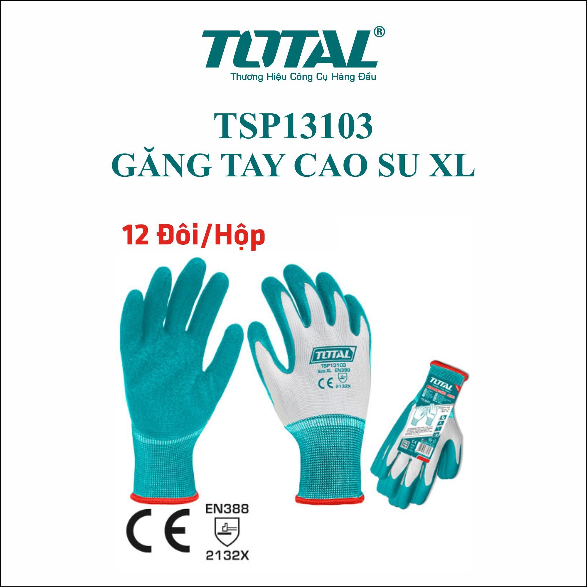  Găng tay cao su XL Total TSP13103 
