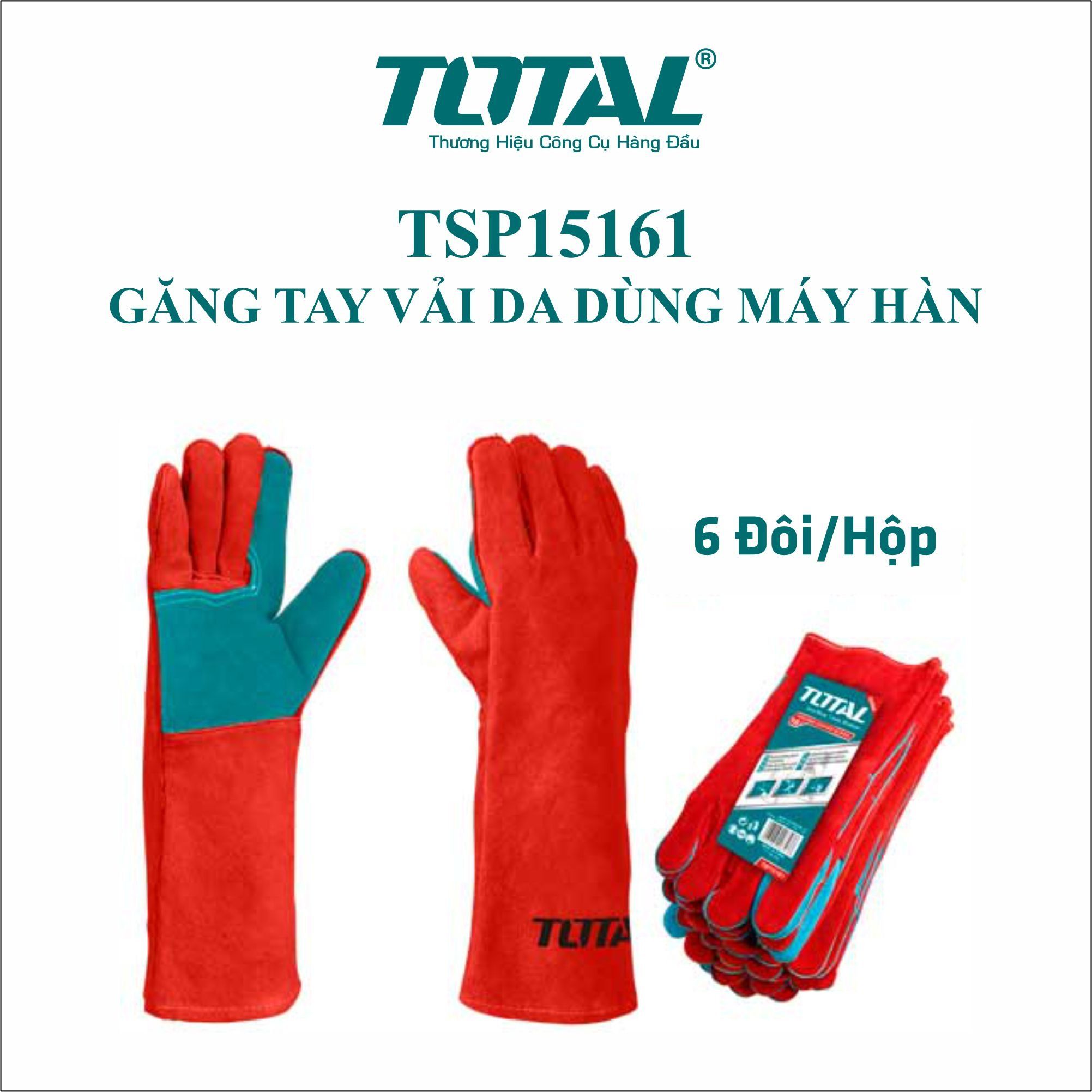  Găng tay vải da dùng máy hàn Total TSP15161 