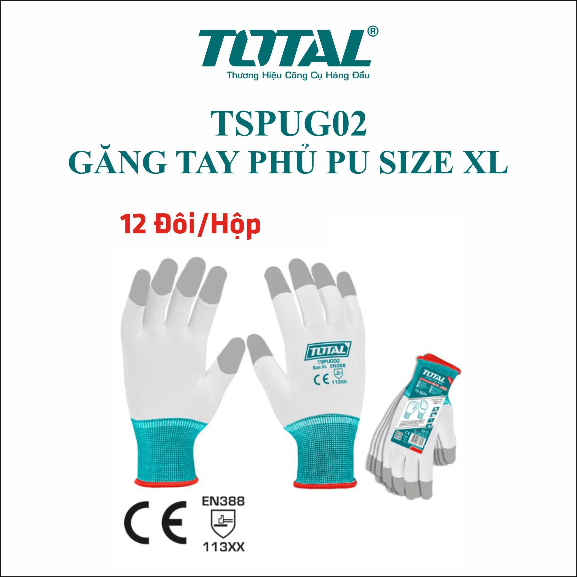  Găng tay phủ PU size XL Total TSPUG02 