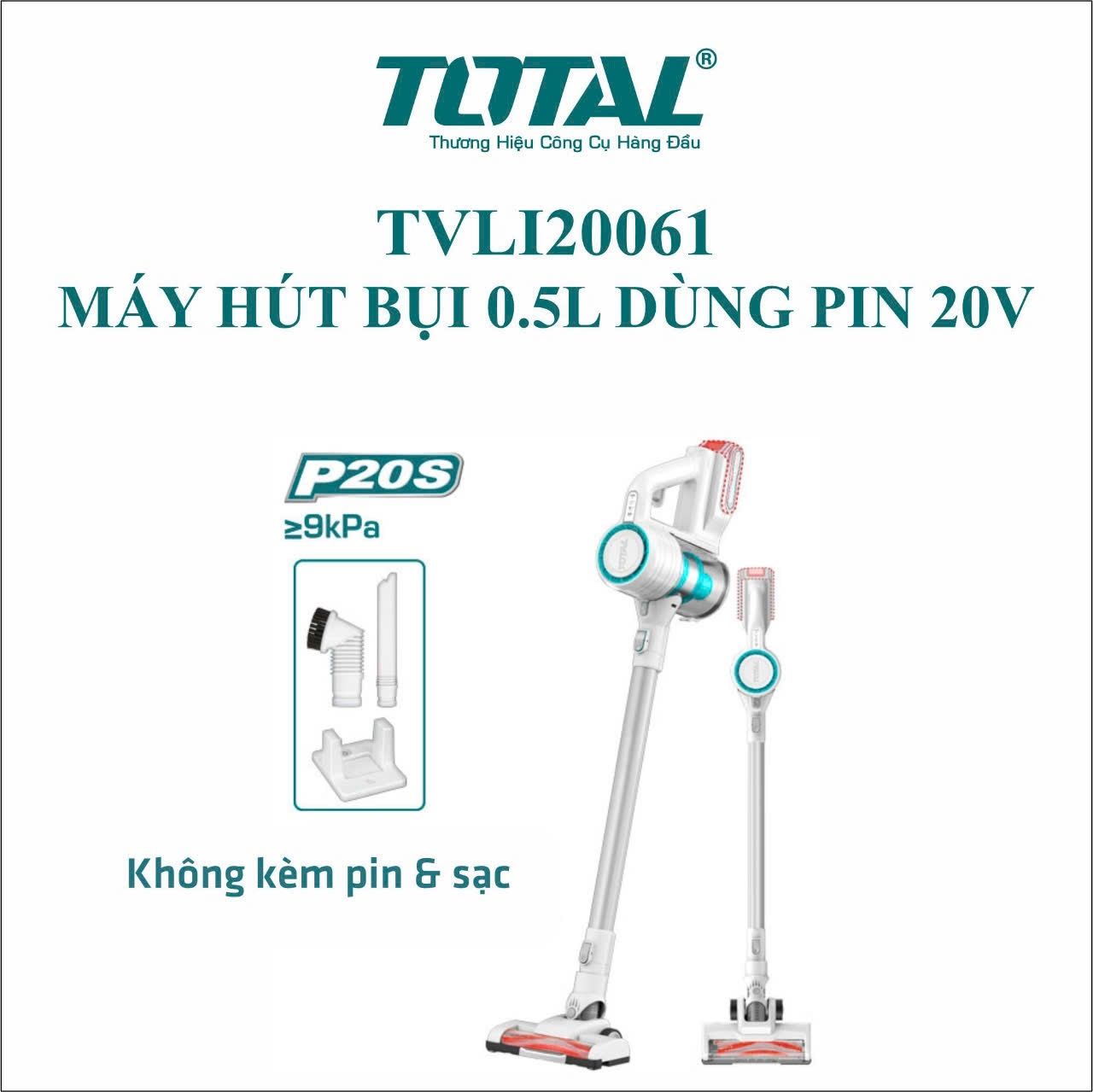  Máy hút bụi dùng pin 20V  Total TVLI20061 
