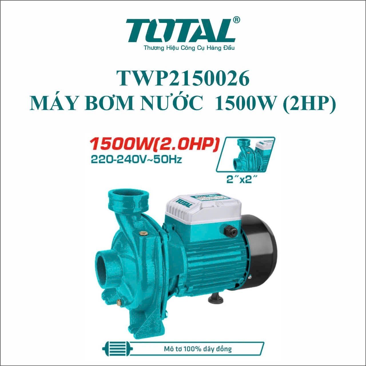  Máy bơm nước 1500W Total TWP2150026 