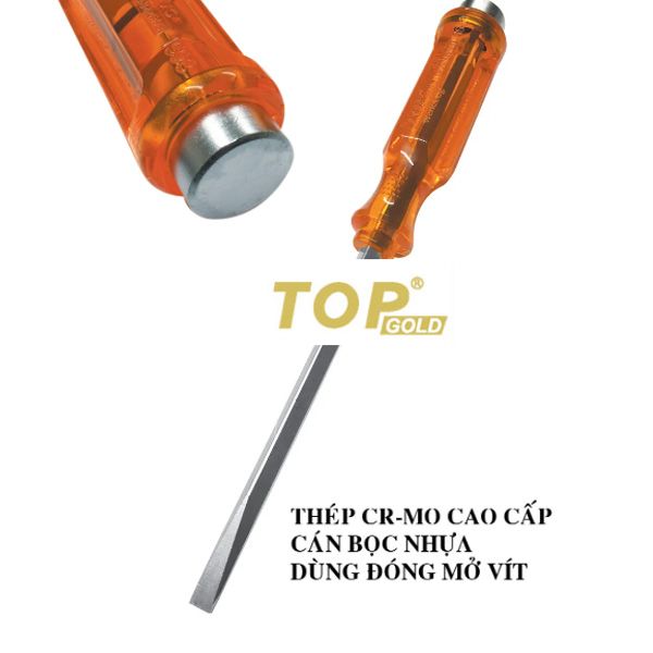  Tua vít đóng dẹp cao cấp 6x200mm TOP GOLD VND-62001 