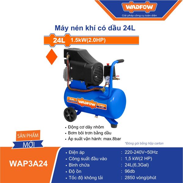  Máy nén khí có dầu 24L WADFOW WAP3A24 